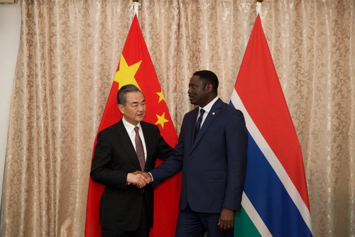 Foreign Ministers, Mamadou Tangara and Wang Yi